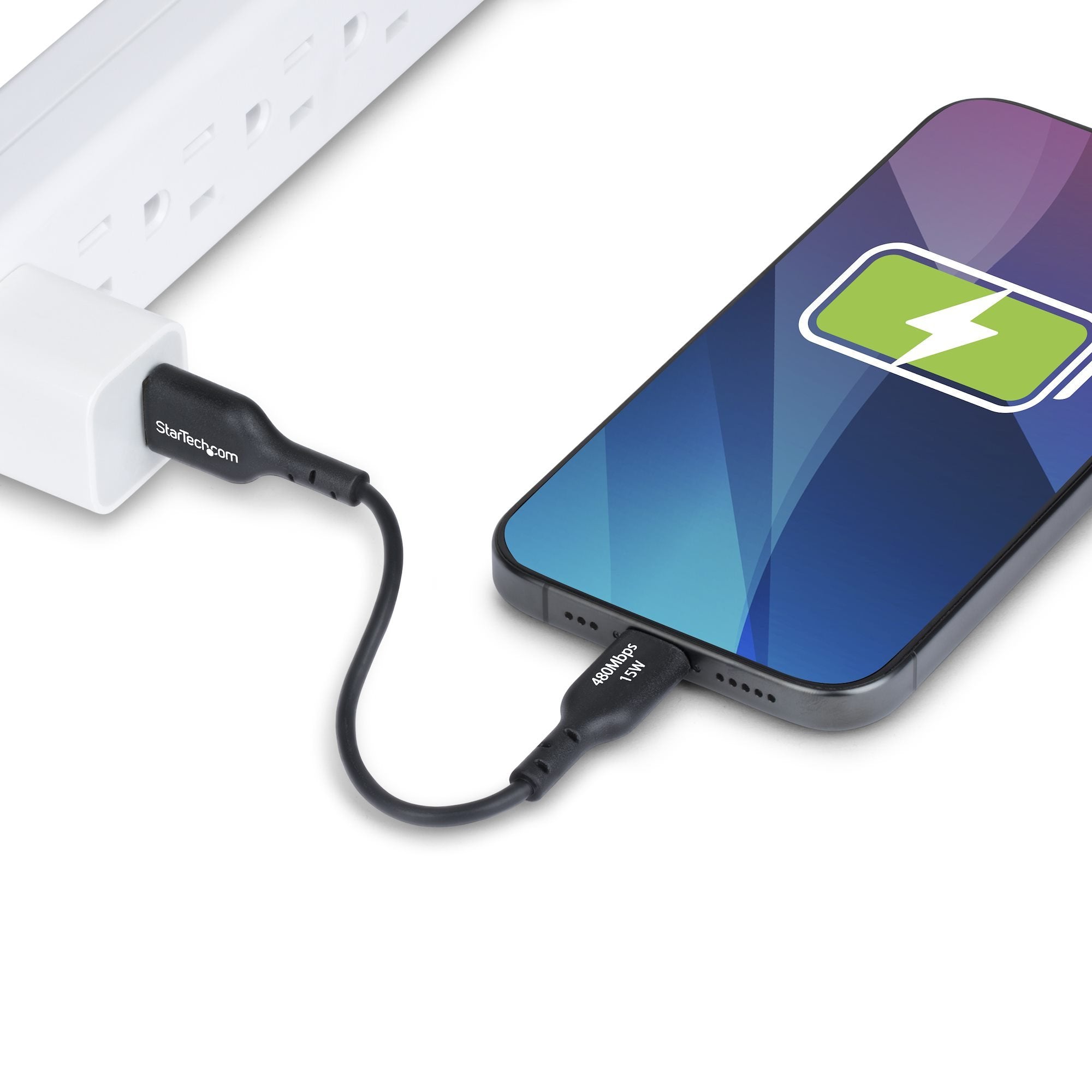 EAN 65030922456 - StarTech.com USB2AC15CMBK cable USB USB 2.0 0,15 m USB A USB C Negro imagen 7