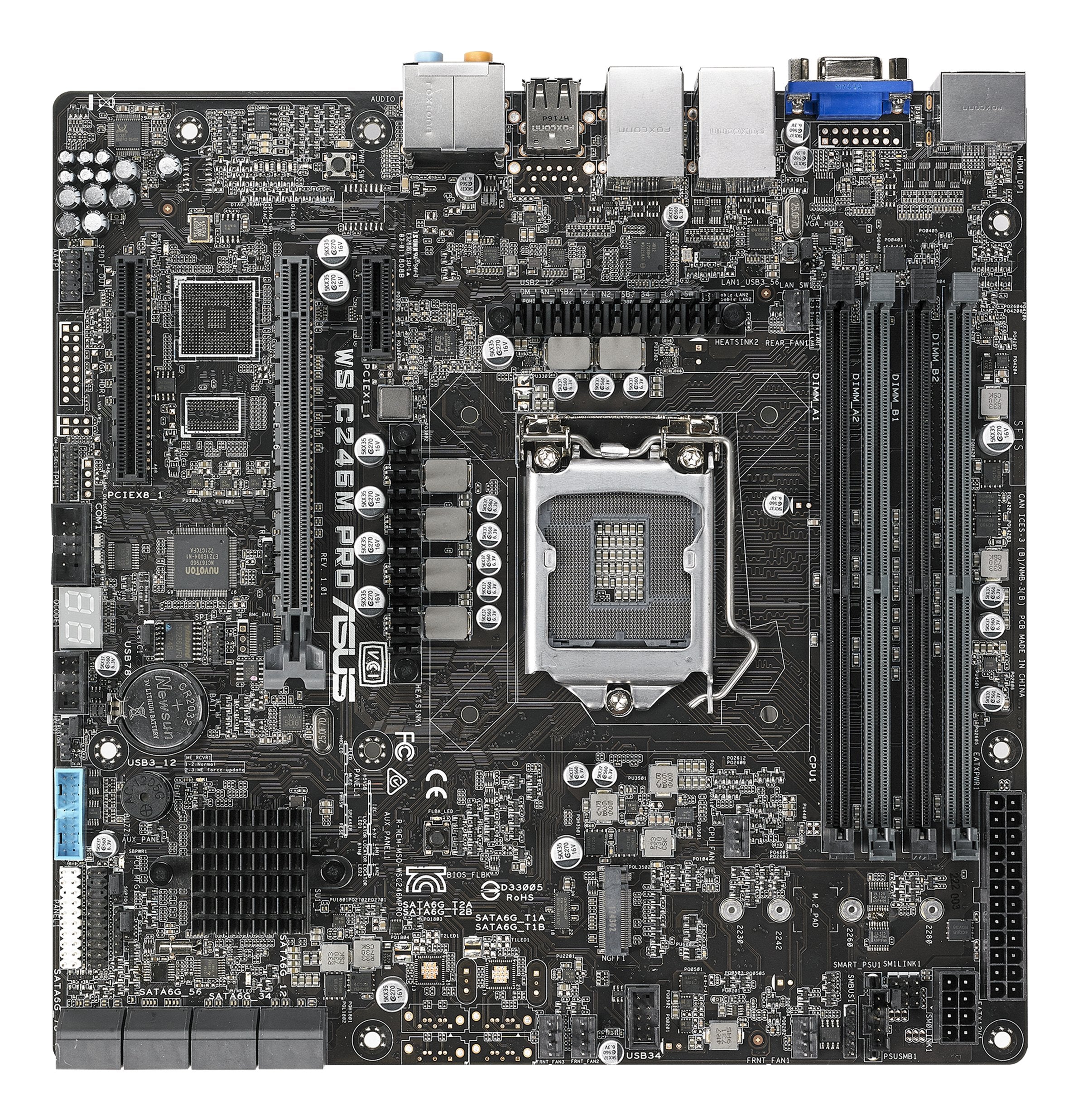 Placa Base Asus Lga1151 2666 Ws C246mpro Micro Atx, 8xd4 2666, Usb3.1