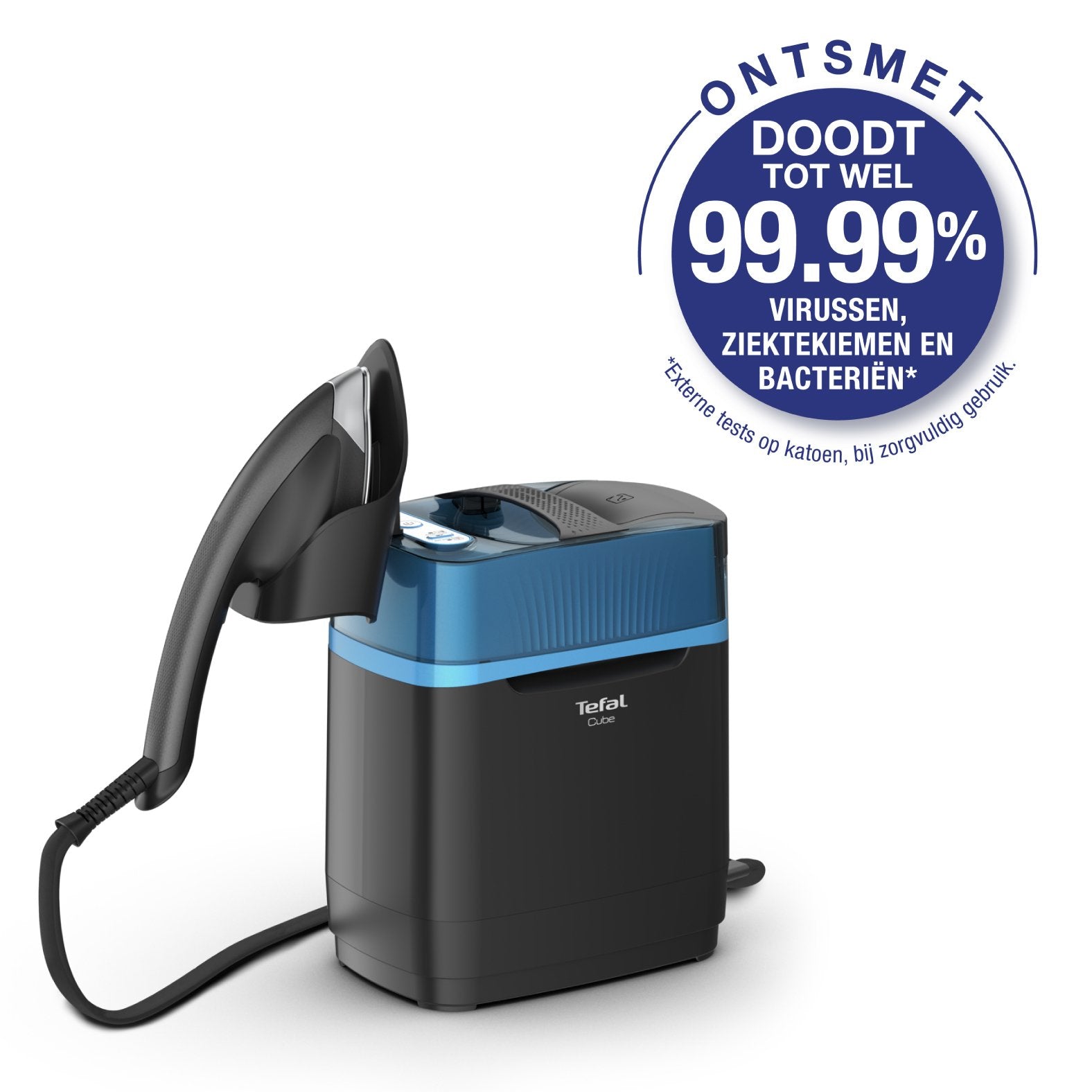 EAN 3121040082270 - Tefal Cube UT2020 Vaporizador manual de prendas 1,1 L 2170 W Negro, Azul imagen 1