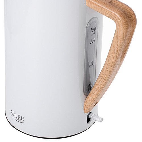 EAN 5903887808668 - Adler AD 1347W tetera eléctrica 1,5 L 2200 W Blanco, Madera imagen 5