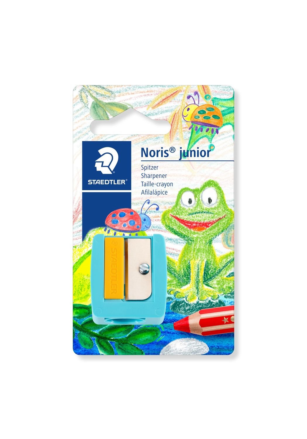 Staedtler Afilalápices Noris Junior 514 Extra Grueso 14mm Amarillo/Turquesa -Expositor 10u-