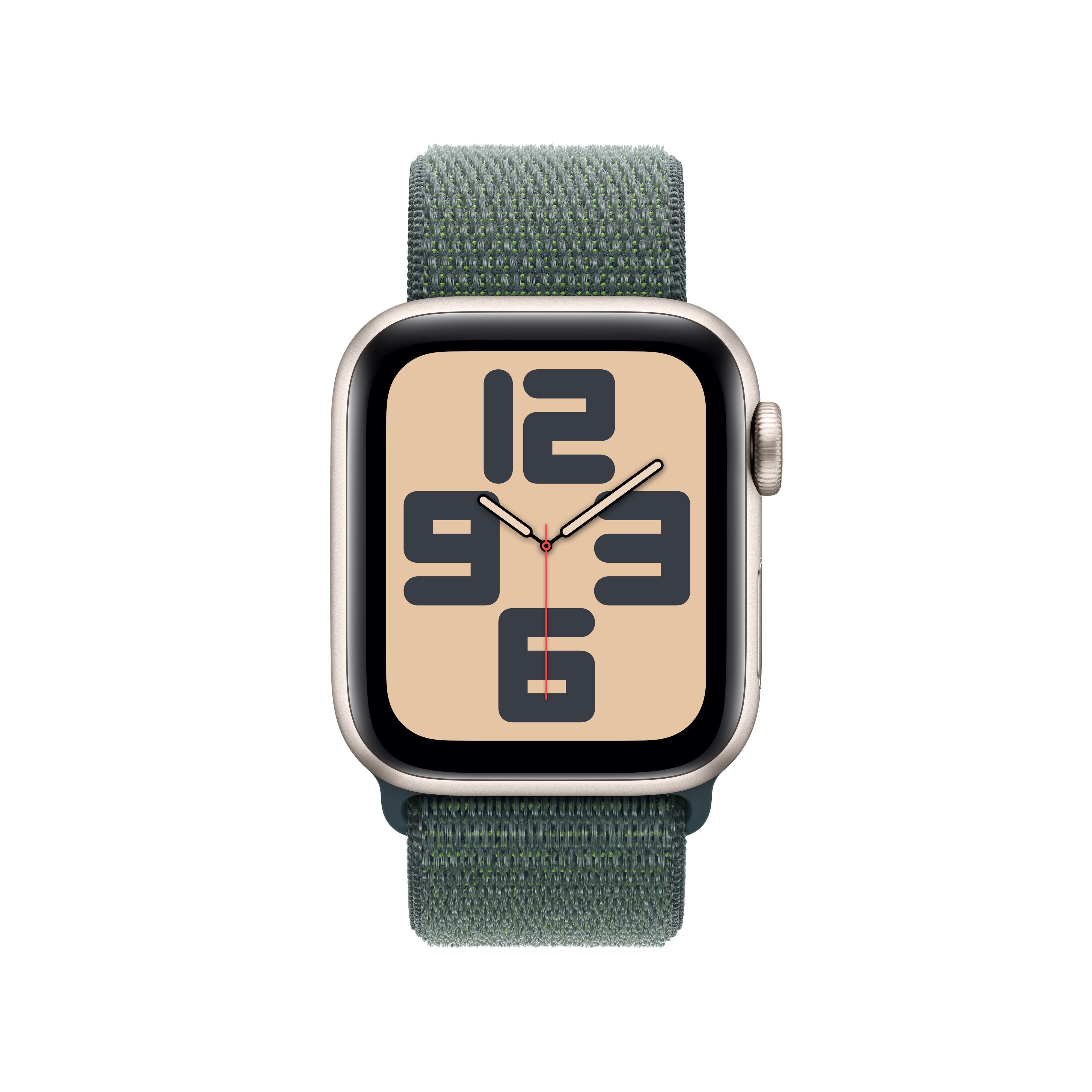 Apple Apple Watch Se Gps 40mm Starlight Aluminium Case With Lake Green Sport Loop