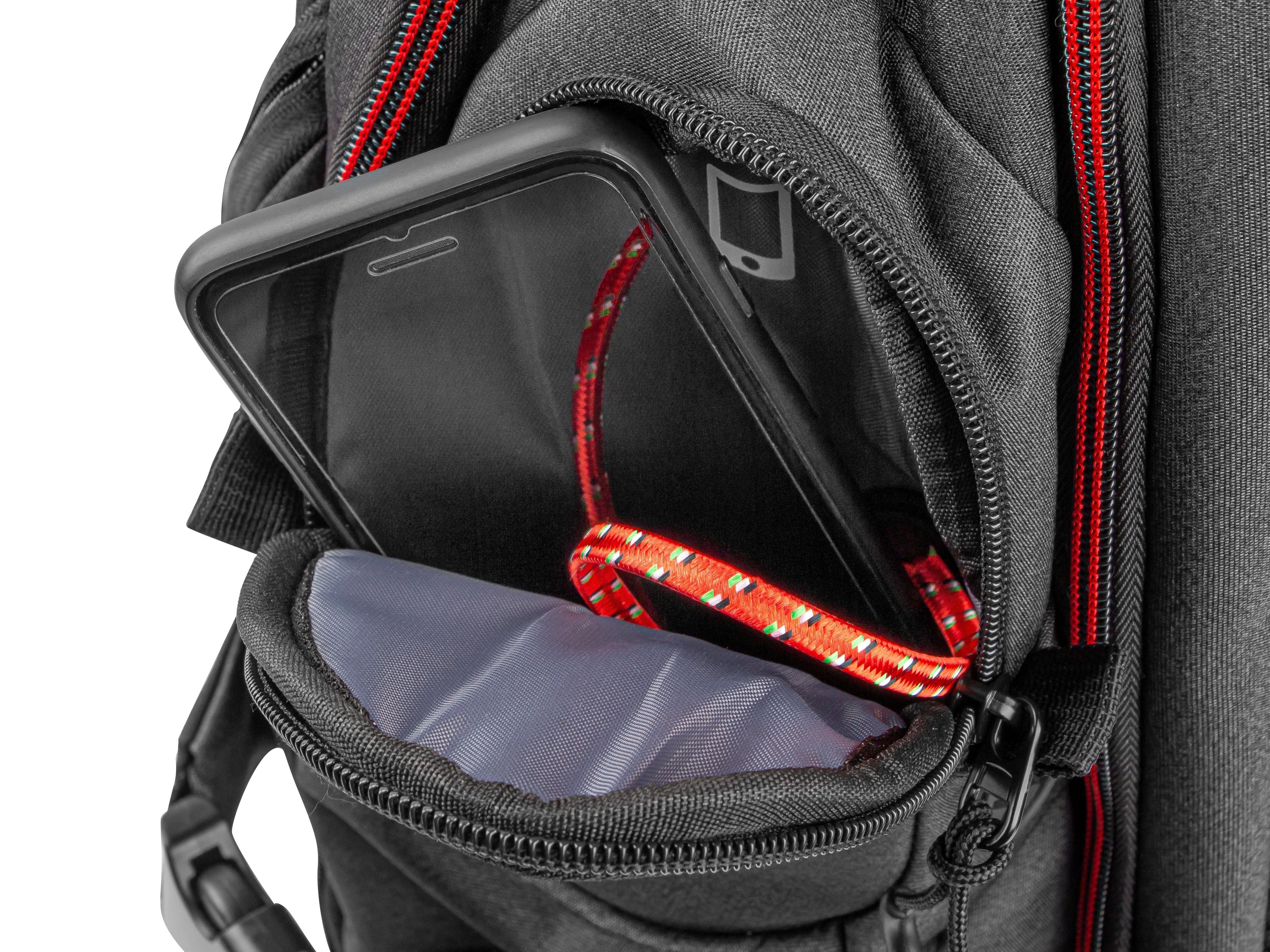 EAN 5901969426618 - GENESIS Pallad 550 43,9 cm (17.3") Mochila Negro, Rojo imagen 14
