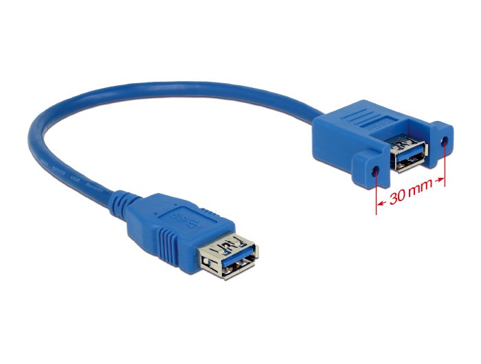 EAN 4043619851119 - DeLOCK 0.25m 2xUSB3.0-A cable USB USB 3.2 Gen 1 (3.1 Gen 1) 0,25 m USB A Azul imagen 2