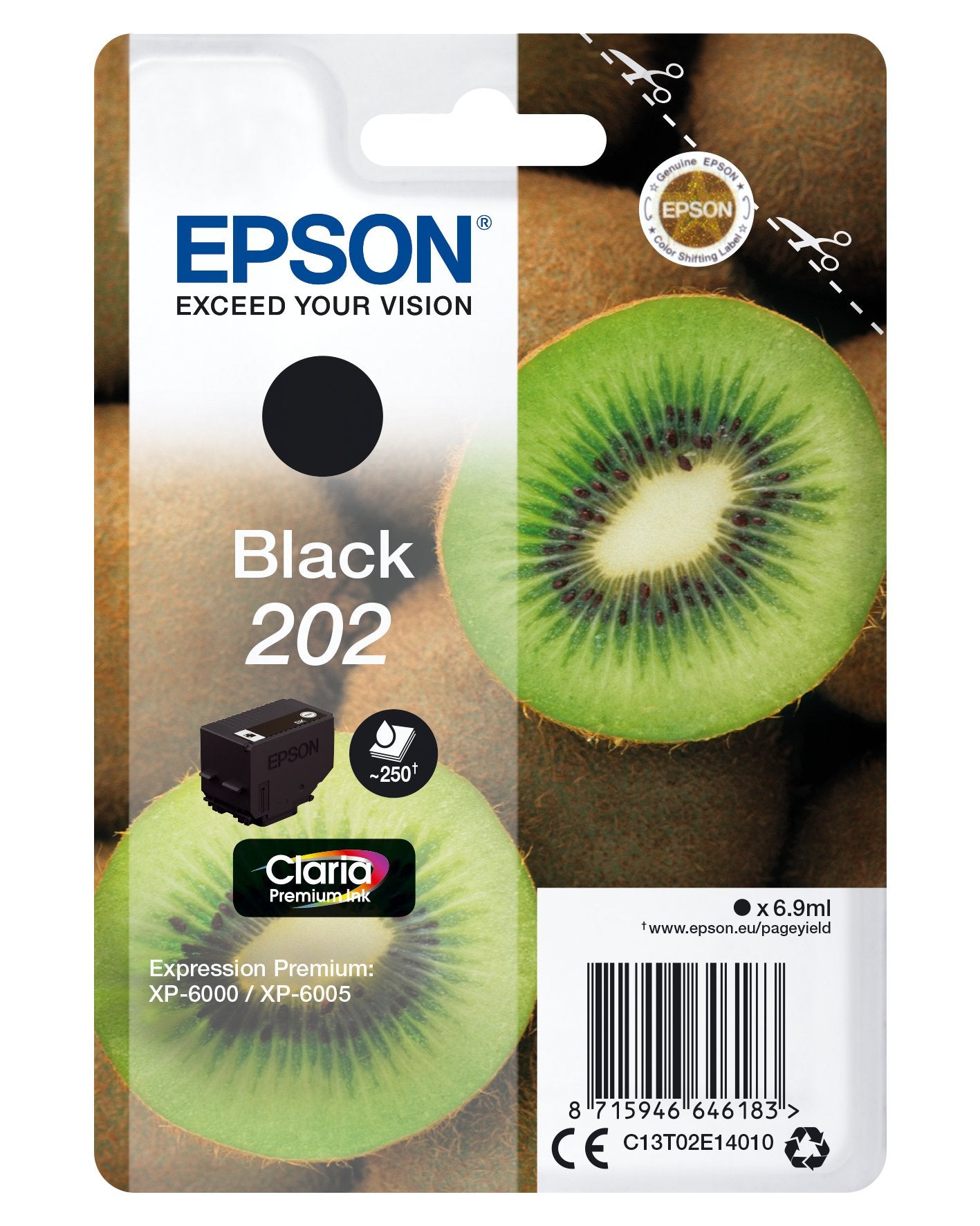 Tinta Original Epson 202 Negro Epson 202 Negro 400 Paginas/C13t02e14010 C13t02e14010