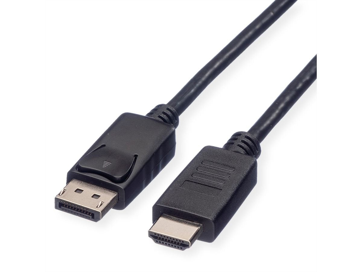 Roline Rm Displayport Cable Dp - Hdtv, St St, Schwarz, 1 M