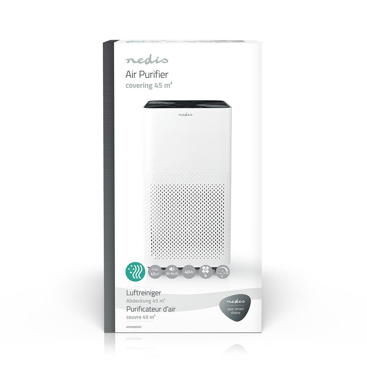 EAN 5412810319589 - Nedis AIPU300CWT purificador de aire 45 m² 54 dB 35 W Negro, Blanco imagen 12