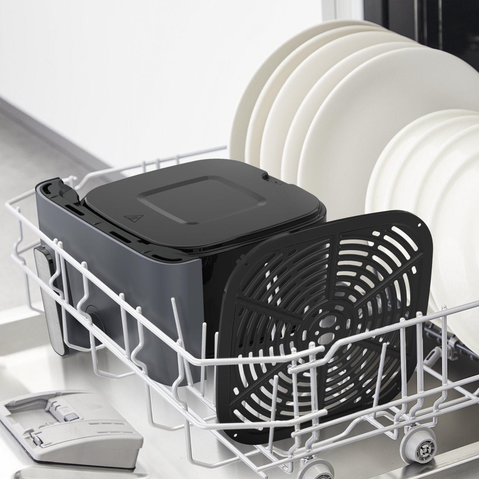 EAN 3045380026711 - Tefal Easy Fry Mega EY855BE0 freidora Sencillo 7,5 L Independiente 2020 W Freidora de aire caliente Gris imagen 9