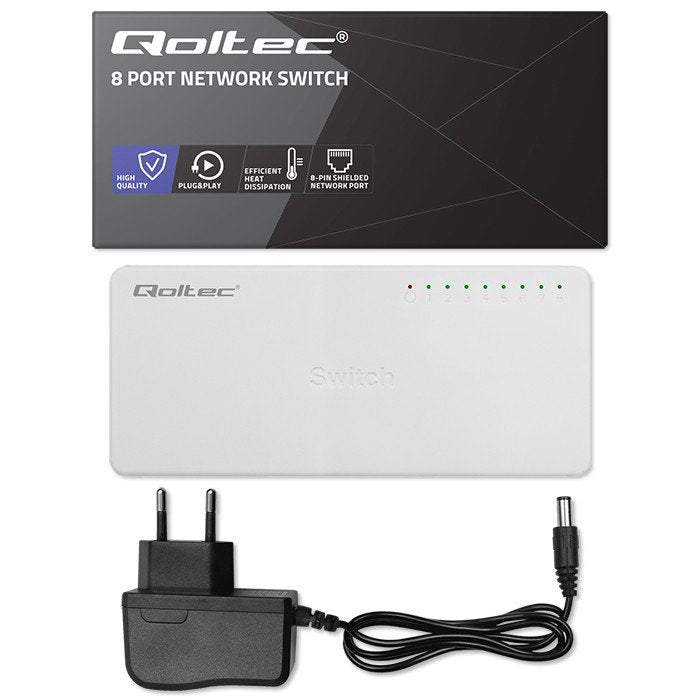 EAN 5901878522487 - Qoltec 52248 switch No administrado Blanco imagen 4