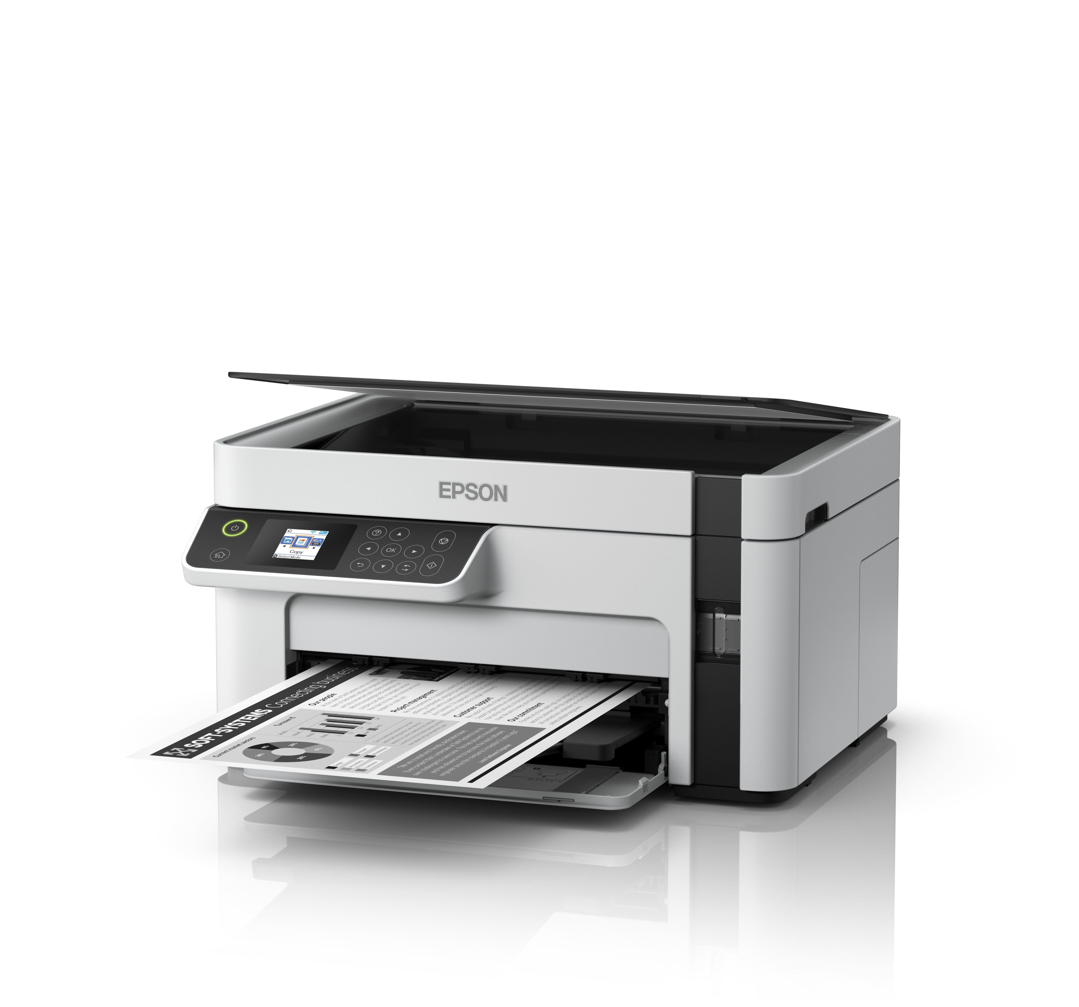 Impresora Epson Ecotank Mono M2120, 3 En 1, A4, 1200 X 2400 Ppp, 32 Ppm, Usb, Wi-Fi, 3 Aã±Os De Garantia Despues Del Registro.