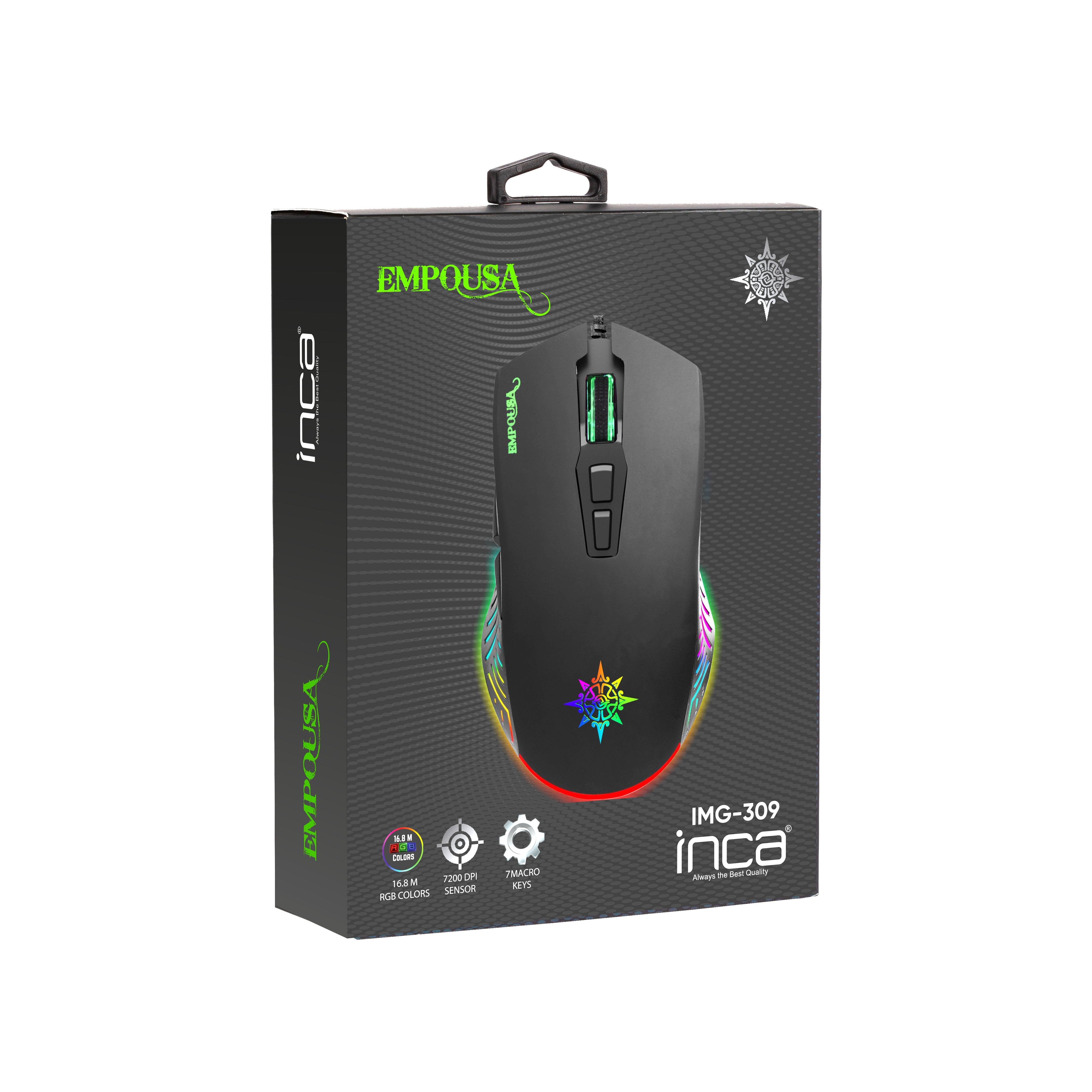 EAN 8681949011047 - Inca IMG-309 ratón Juego Ambidextro USB tipo A 7200 DPI imagen 4