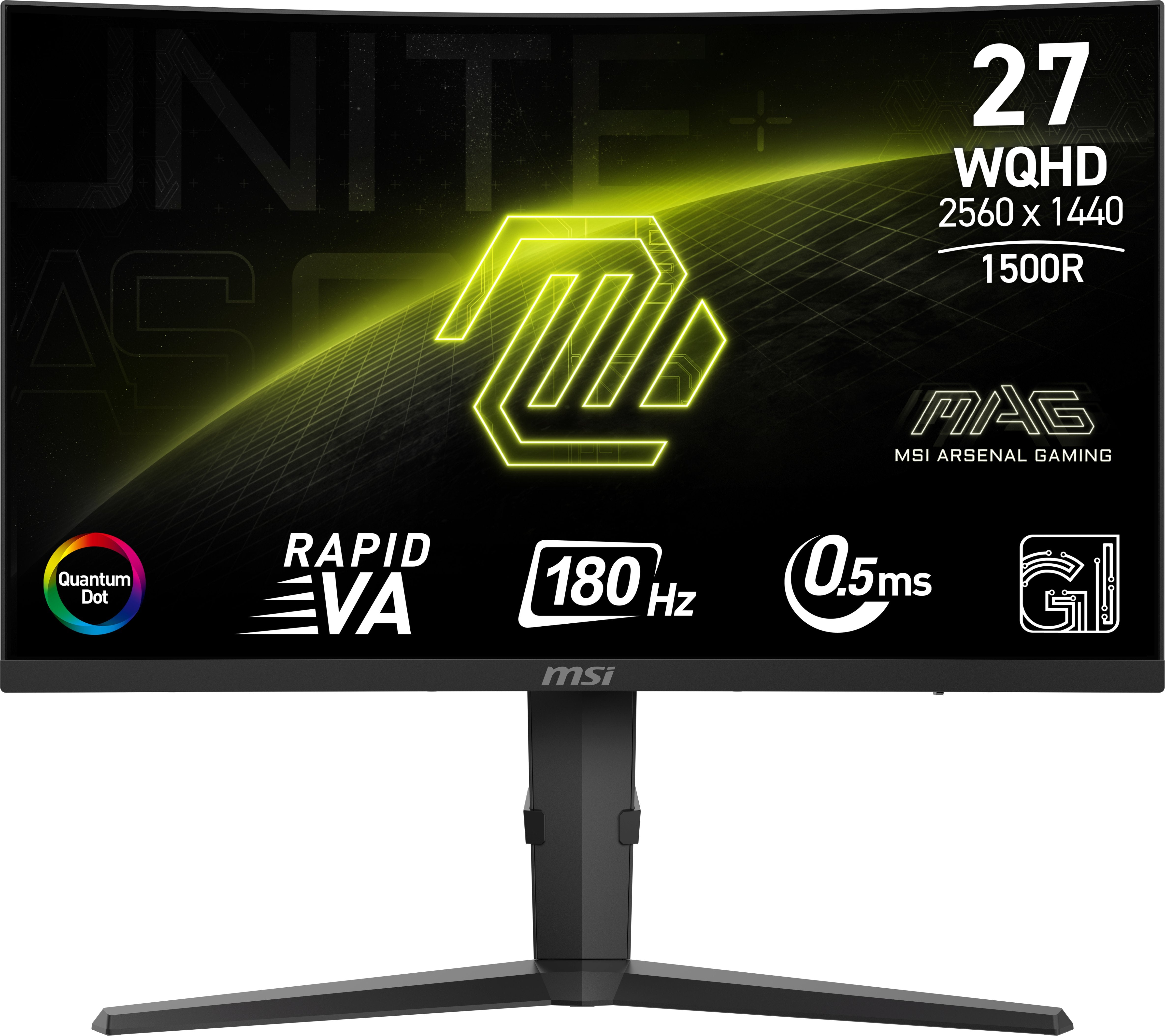 Monitor Msi Mag 275cqrf Qd E2 27" Rapid Va Curved 180hz 300cd M2 0.5ms 2xhdmi 2.0 Dp Usb Tipo C 15w Height