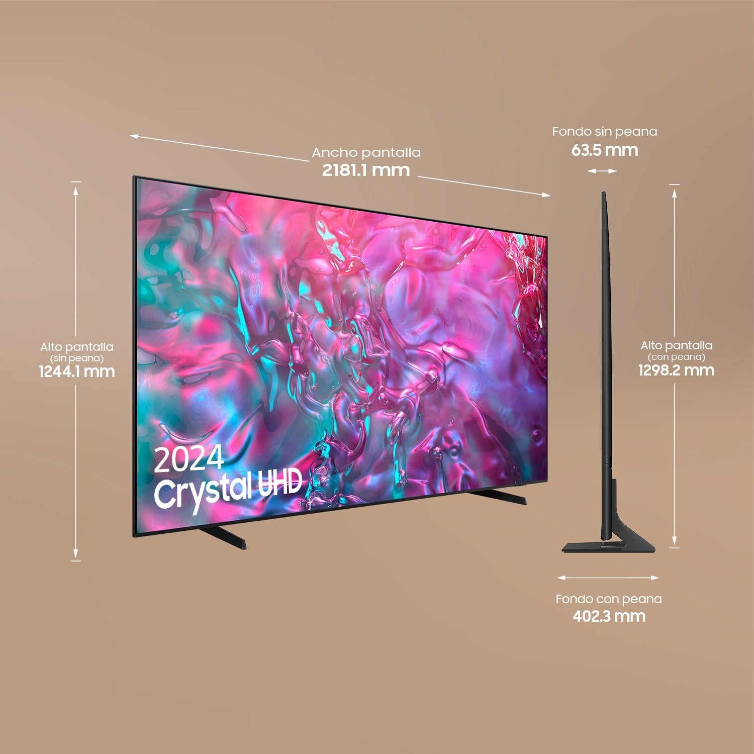Samsung Tu98du9005k 98" Clase Diagonal Du9005 Series Tv Lcd Con Retroiluminación Led Crystal Uhd Smart Tv Tizen Os 4k Uhd (2160p) 3840 X 2160 Hdr Negro Grafito