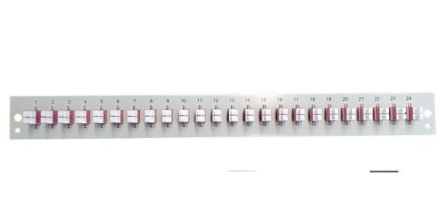 Efb Bestckte Frontblende Mit 24 X Lc Duplex Kupplung Om3, Grau