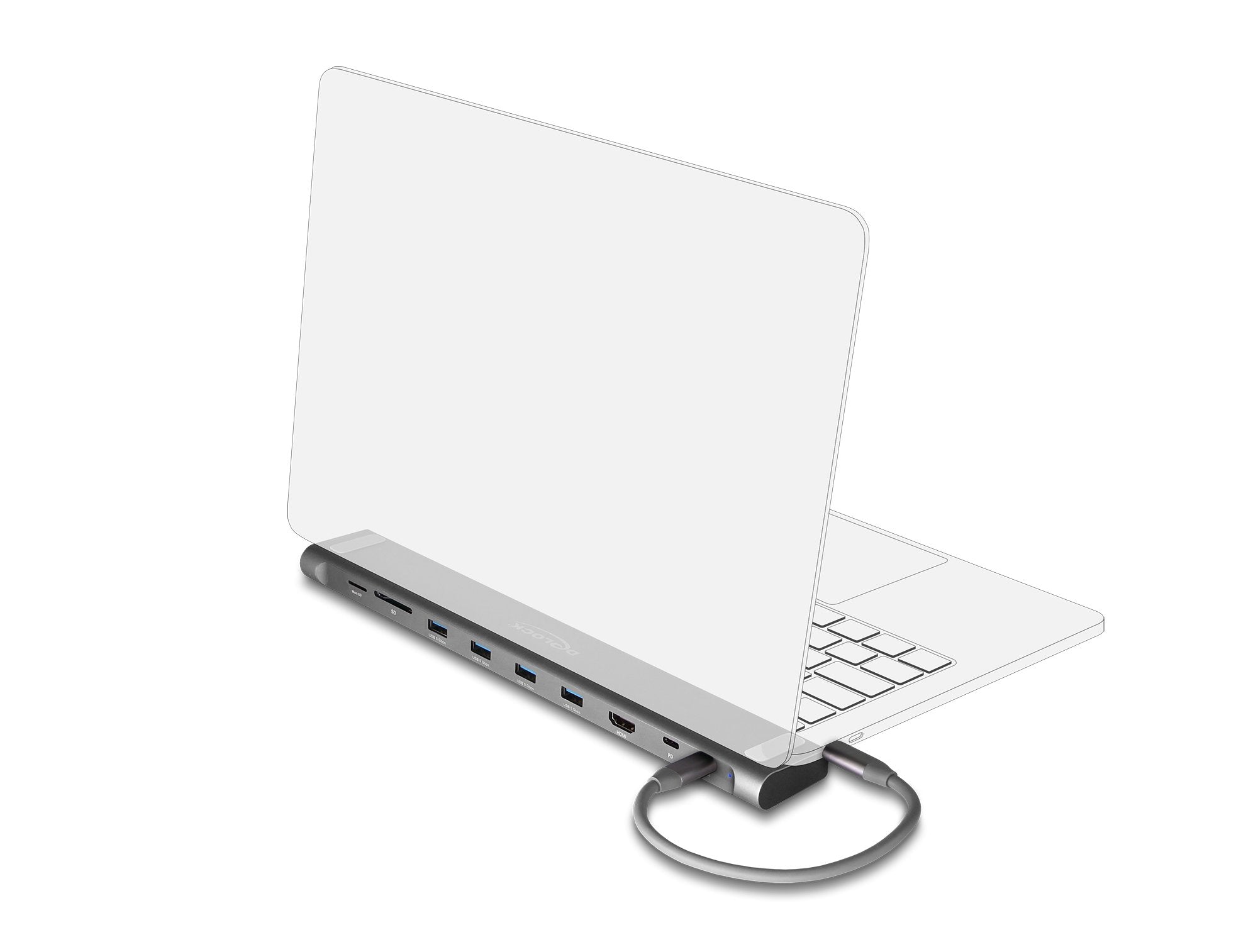 EAN 4043619878956 - DeLOCK 87895 base para portátil y replicador de puertos Alámbrico USB 3.2 Gen 1 (3.1 Gen 1) Type-C Negro, imagen 2