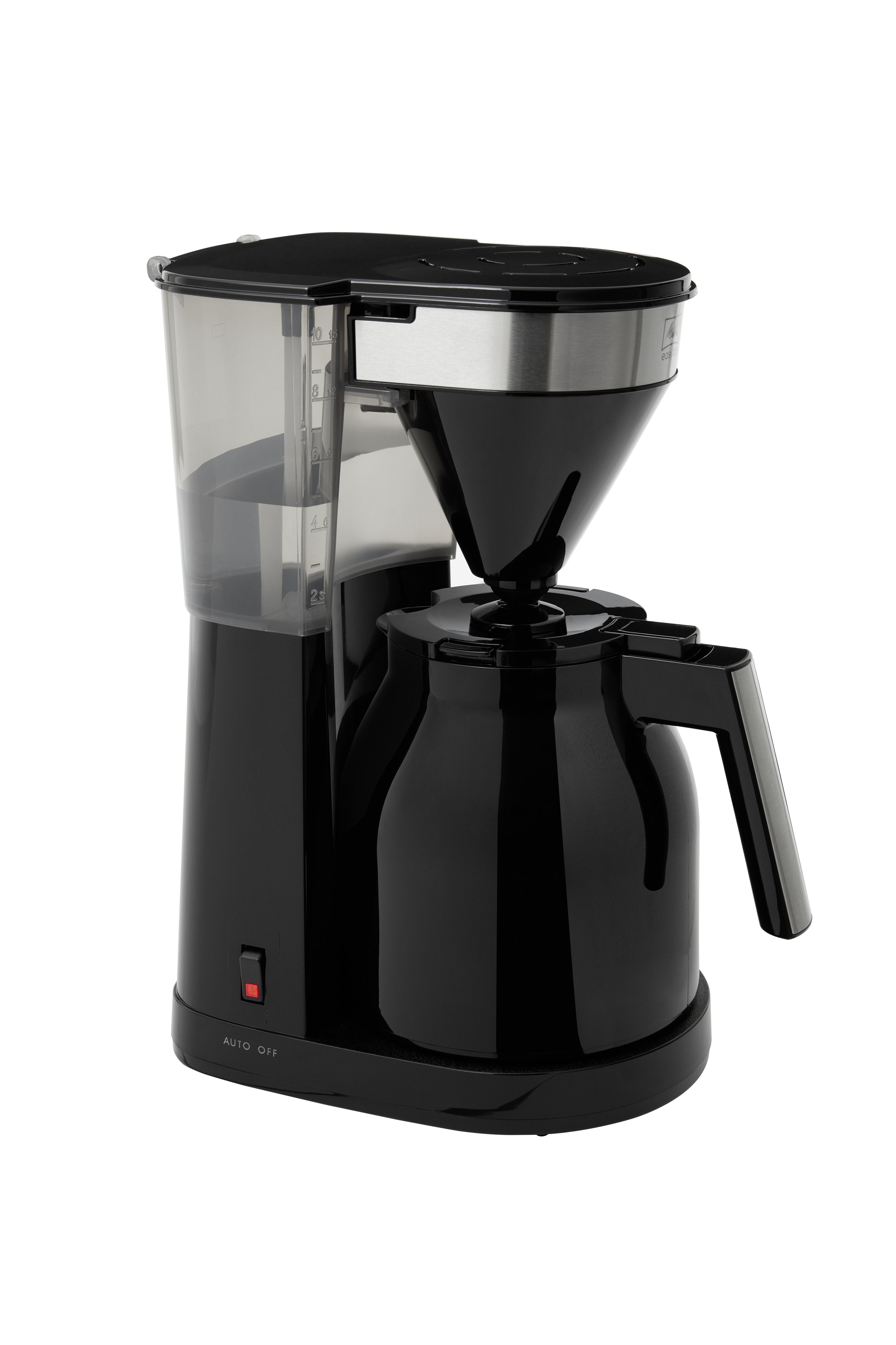 Cafetera Melitta 1023-08 Totalmente Automática De Filtro Negro, Cafetera De Filtro, De Café Molido, 1050 W, Negro, Plata