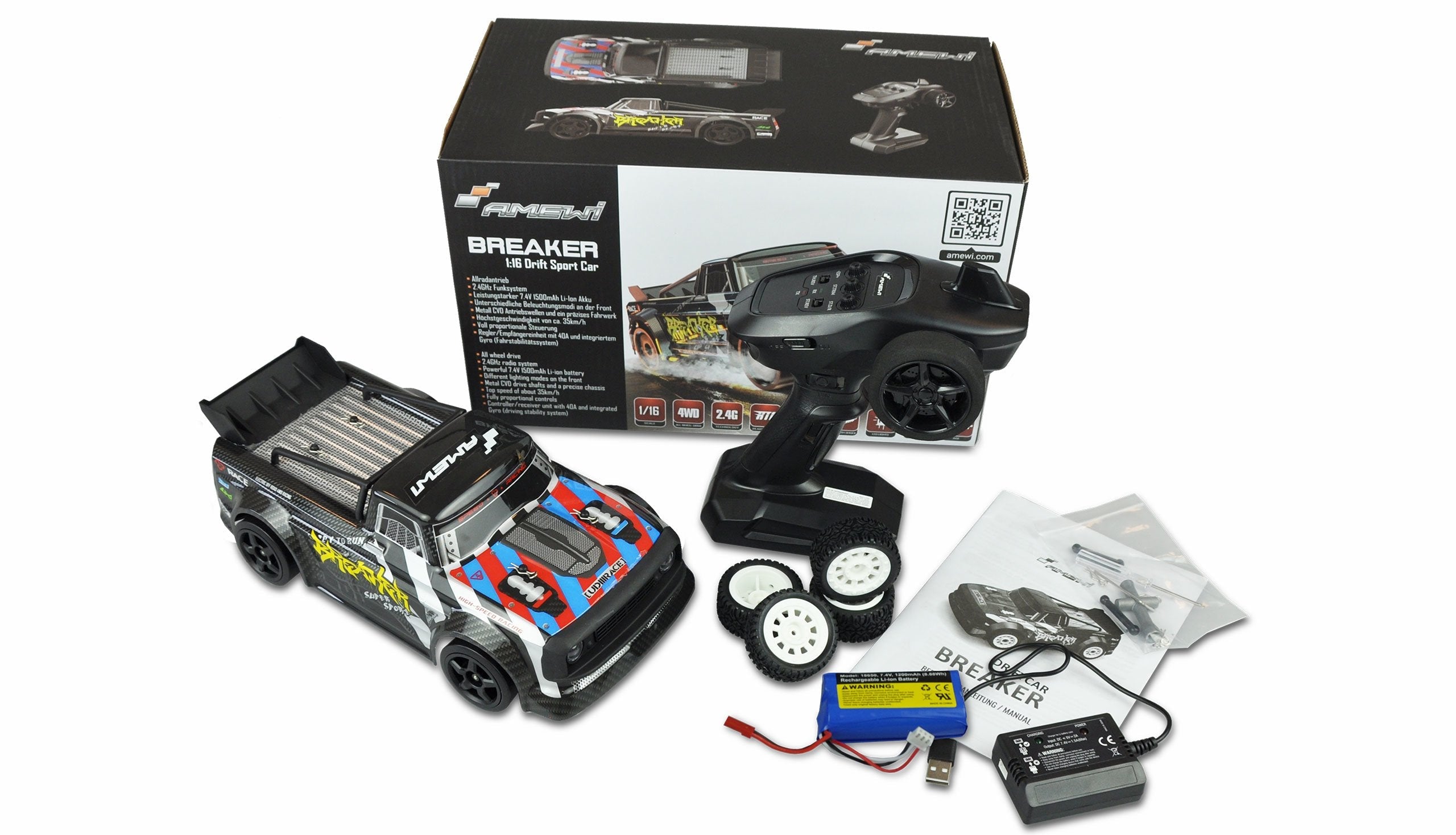 EAN 4260677953849 - Amewi Breaker modelo controlado por radio Coche deportivo Motor eléctrico 1:16 imagen 2
