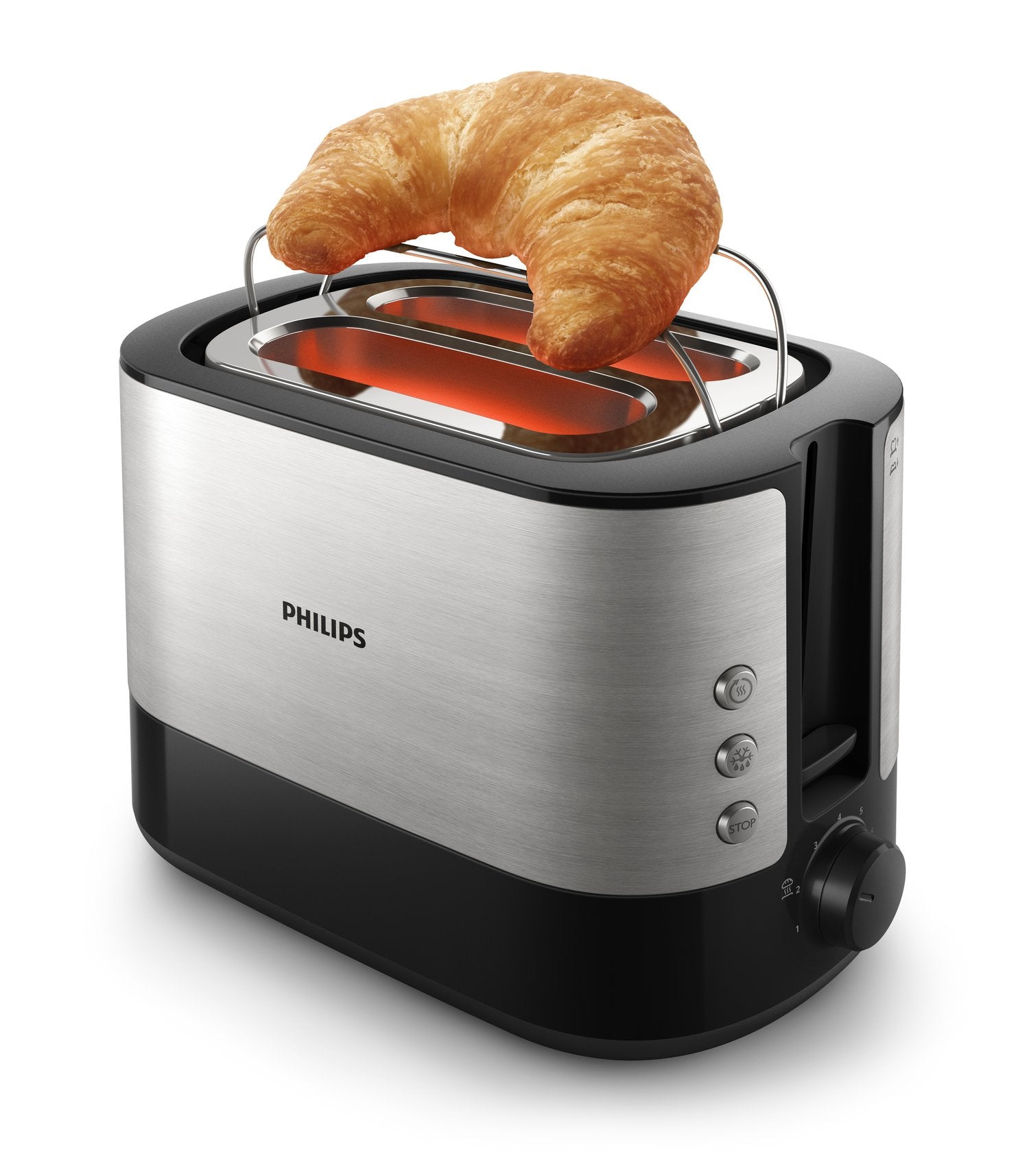 EAN 8710103777113 - Philips Viva Collection HD2637/90 tostadora 7 2 rebanada(s) Negro, Acero inoxidable imagen 4