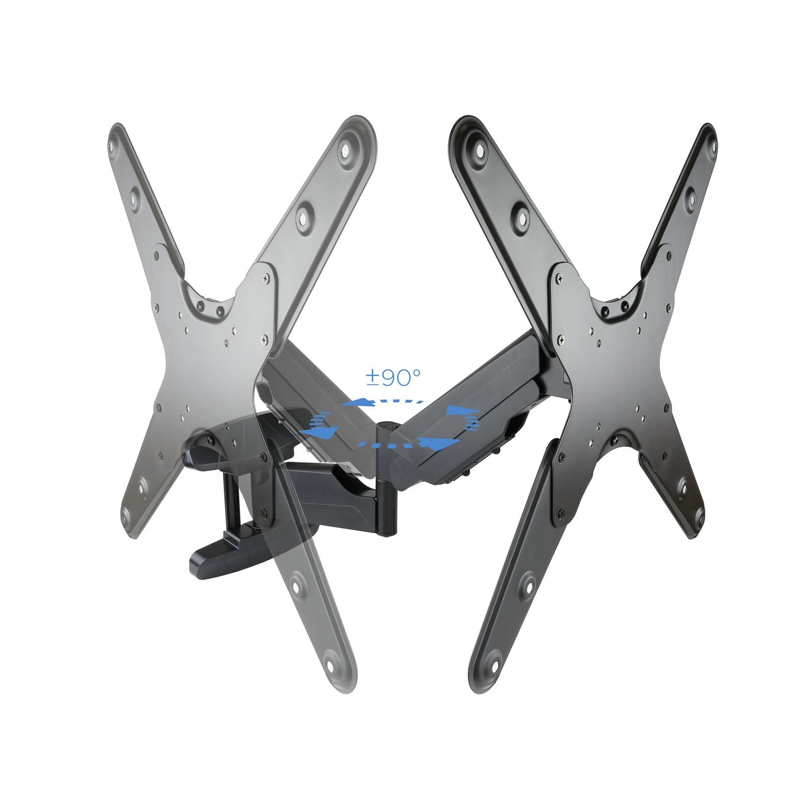 Tooq Soporte De Pared Con Brazo Articulado Para Tv De 23"-55" - Giratorio E Inclinable - Piston De Gas - Peso Max 30kg