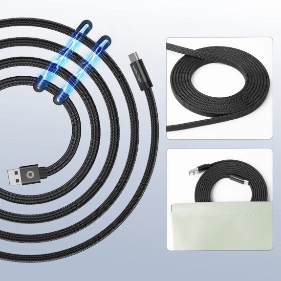 Mobile Origin Magnetic Cable Usb-A To Usb-C Black 1m