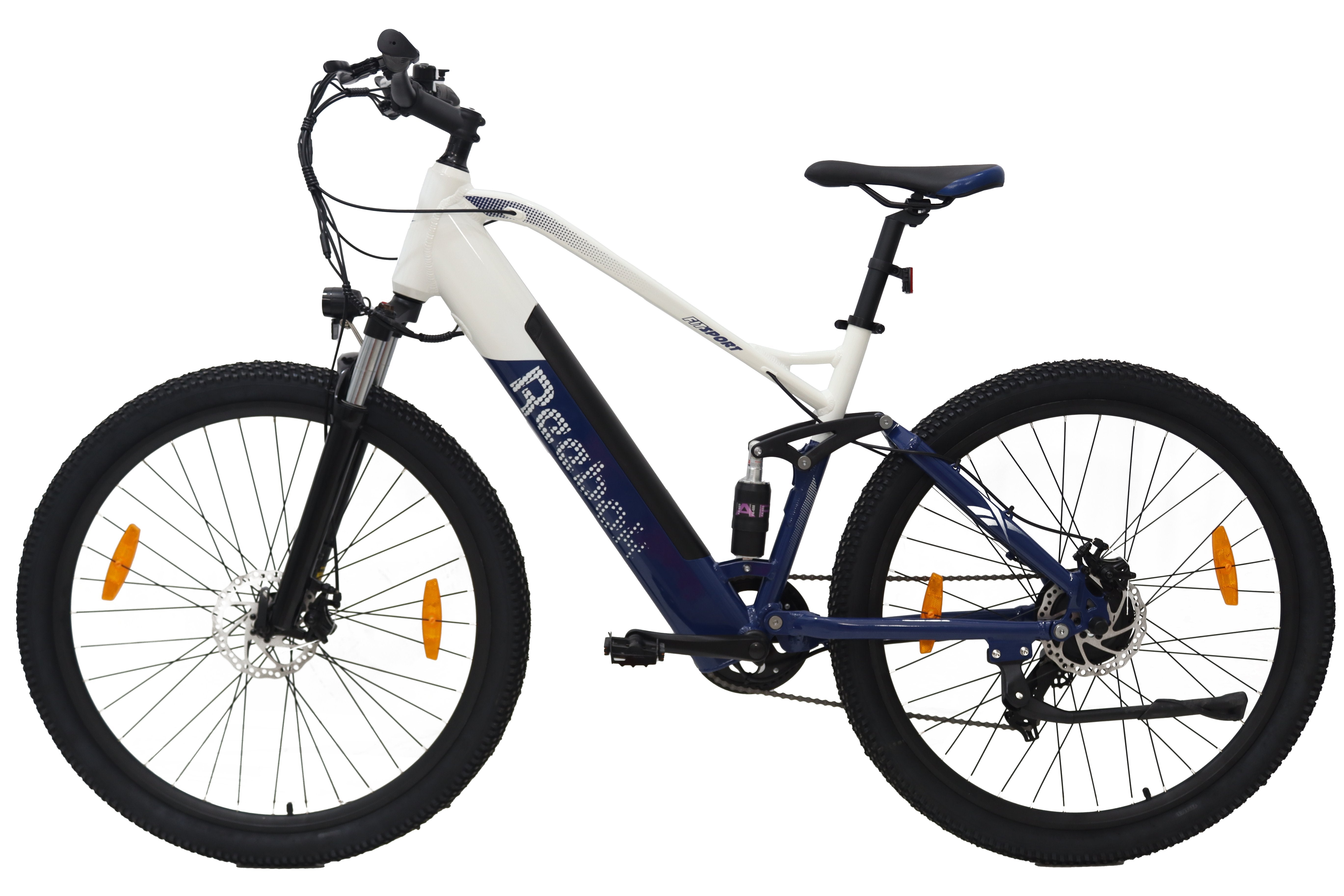 Bicicleta Eléctrica Reebok Rk-Fitmtbsp-Bw Azul, Blanco Aluminio L 73,7 Cm (29") 25,5 Kg Litio