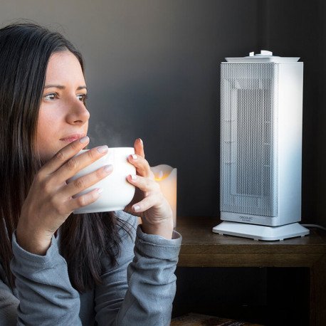 EAN 8435484053112 - Cecotec 05311 calefactor eléctrico Interior Acero inoxidable, Blanco 2000 W Ventilador eléctrico imagen 4