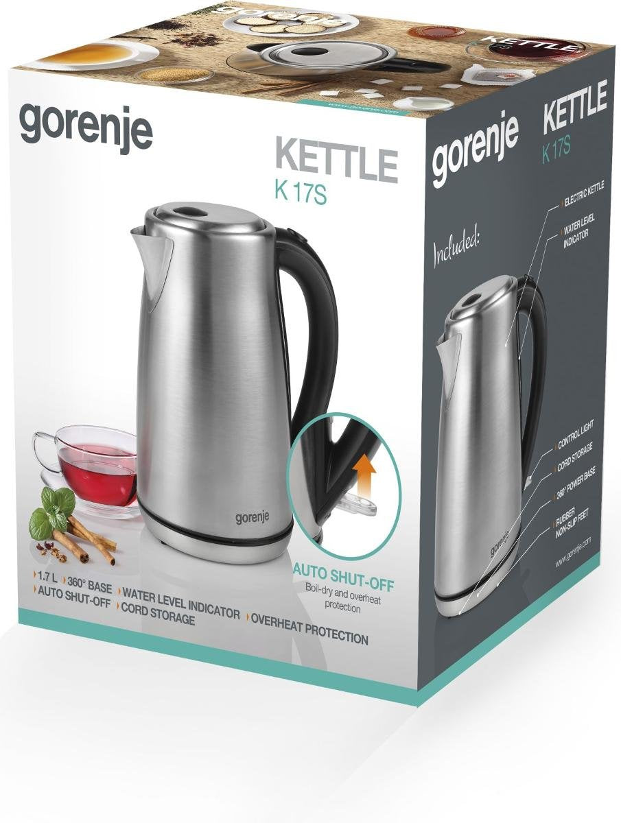 EAN 3838782138201 - Gorenje K17S tetera eléctrica 1,7 L 2000 W Metálico imagen 3