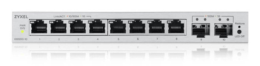 EAN 4718937649761 - Zyxel GS1200-10v3 Gestionado L2 Gigabit Ethernet (10/100/1000) Escritorio Gris imagen 3