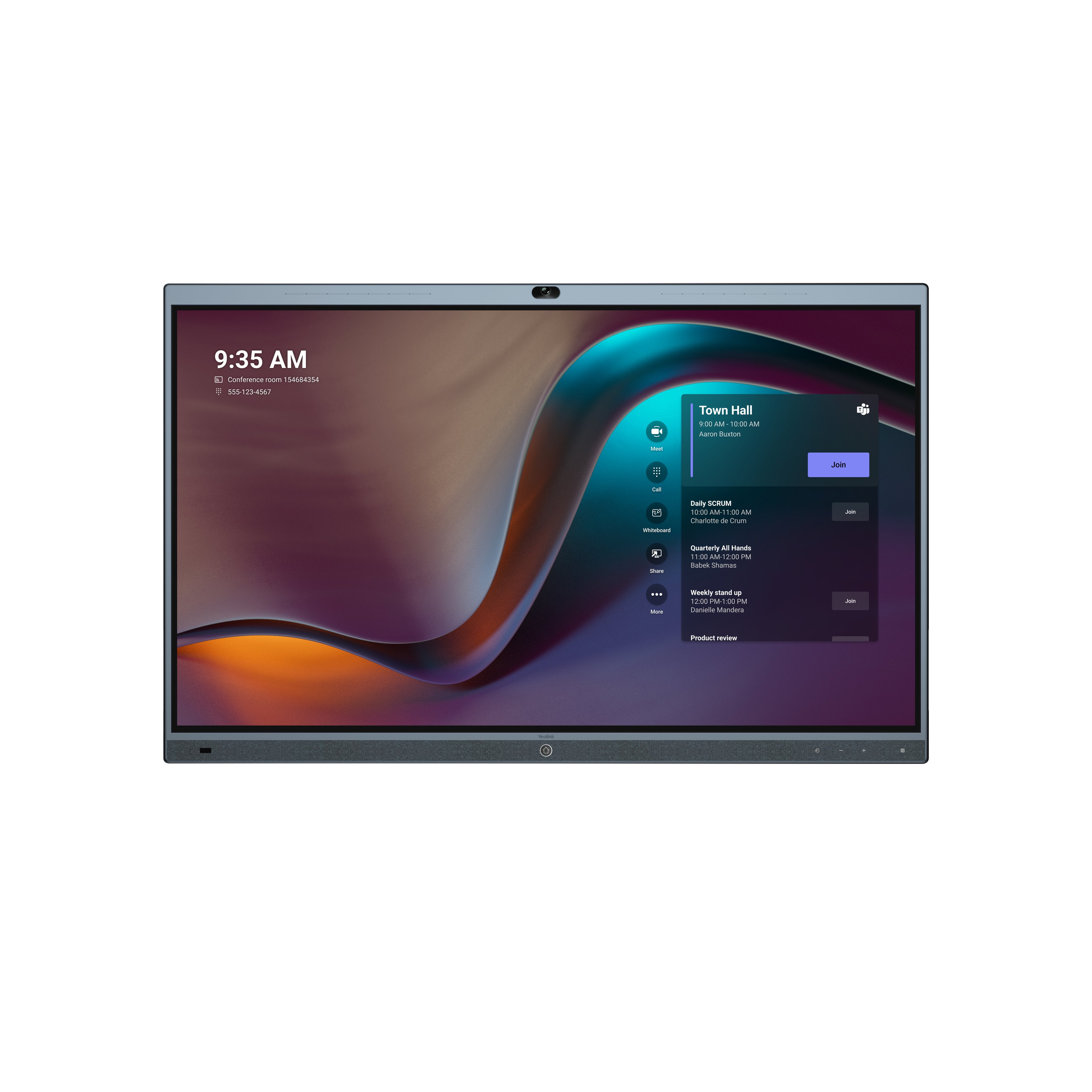 EAN 0841885108944 - Yealink MeetingBoard Panel plano interactivo 165,1 cm (65") LED Wifi 4K Ultra HD Negro Pantalla táctil Pr imagen 2