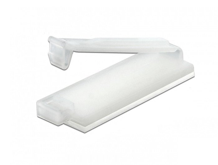 Delock Cablehalter Mit Verschlussclip Selbstklebend Natur 10 Stück