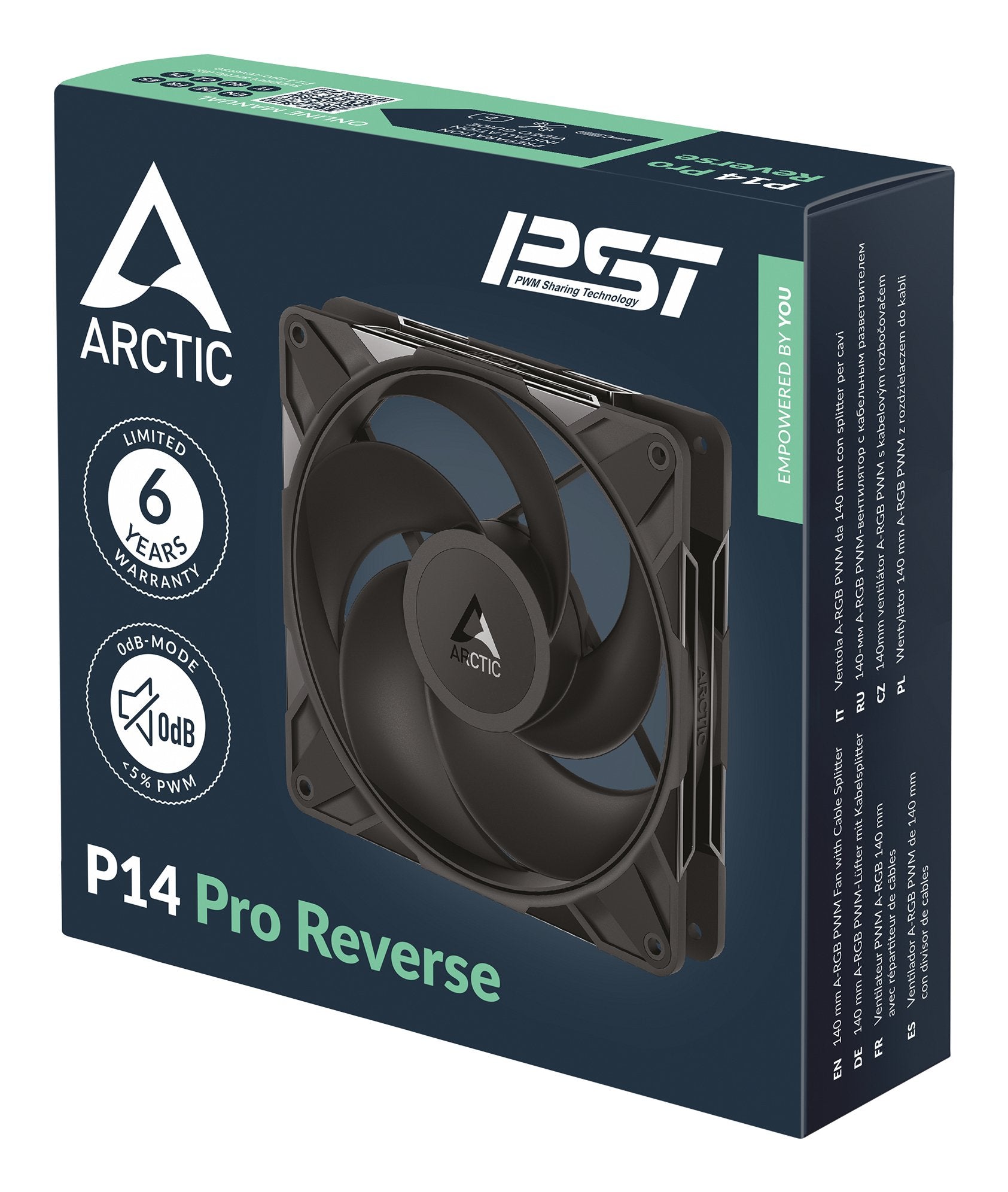 EAN 4895265000744 - ARCTIC Freezer P14 Pro Reverse Carcasa del ordenador Ventilador 14 cm Negro 1 pieza(s) imagen 5