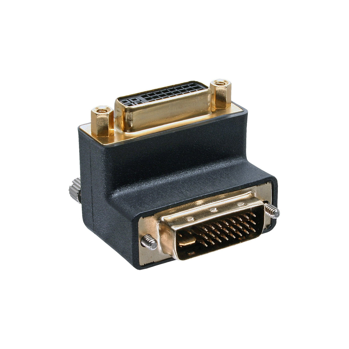 Adaptador Inline Dvi-I 90° En Ángulo Digital + Analógico 24+5 Macho A Hembra Negro