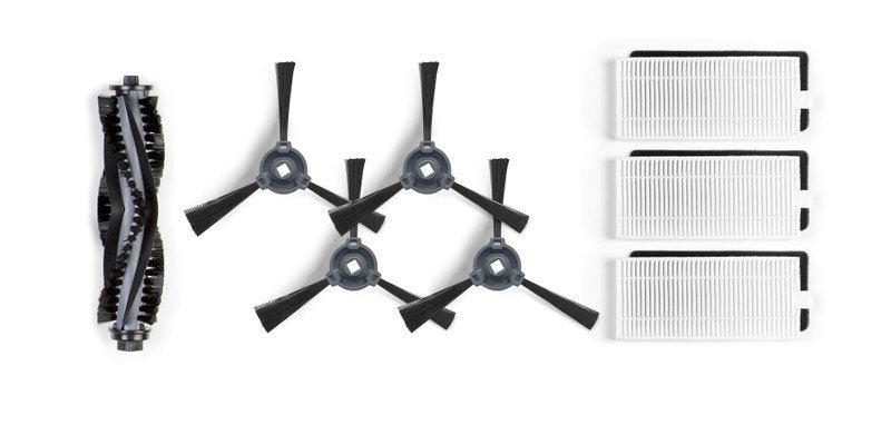 Ecovacs Do3g-Kta Accesorio Y Suministro De Vacío Robot Aspirador Kit De Accesorios, Cepillo De Aspiradora Robot Aspirador, Kit De Accesorios, Negro, Blanco, Deebot 600/601/605, 8 Pieza(S), 3 Pieza(S)