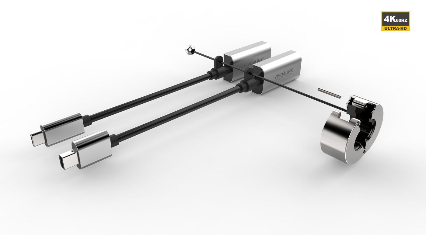 EAN 5704174883012 - Vivolink PROADRING8S adaptador de cable de vídeo Mini DisplayPort + USB-C HDMI Negro, Gris imagen 3