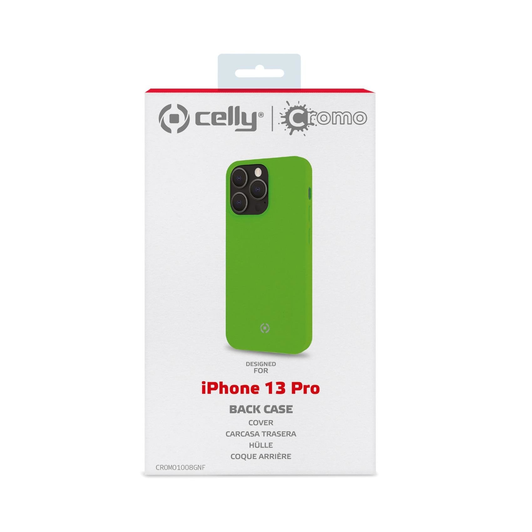 Case Celly Iphone 13 Pro Cover Cromo Green Cromo1008gnf