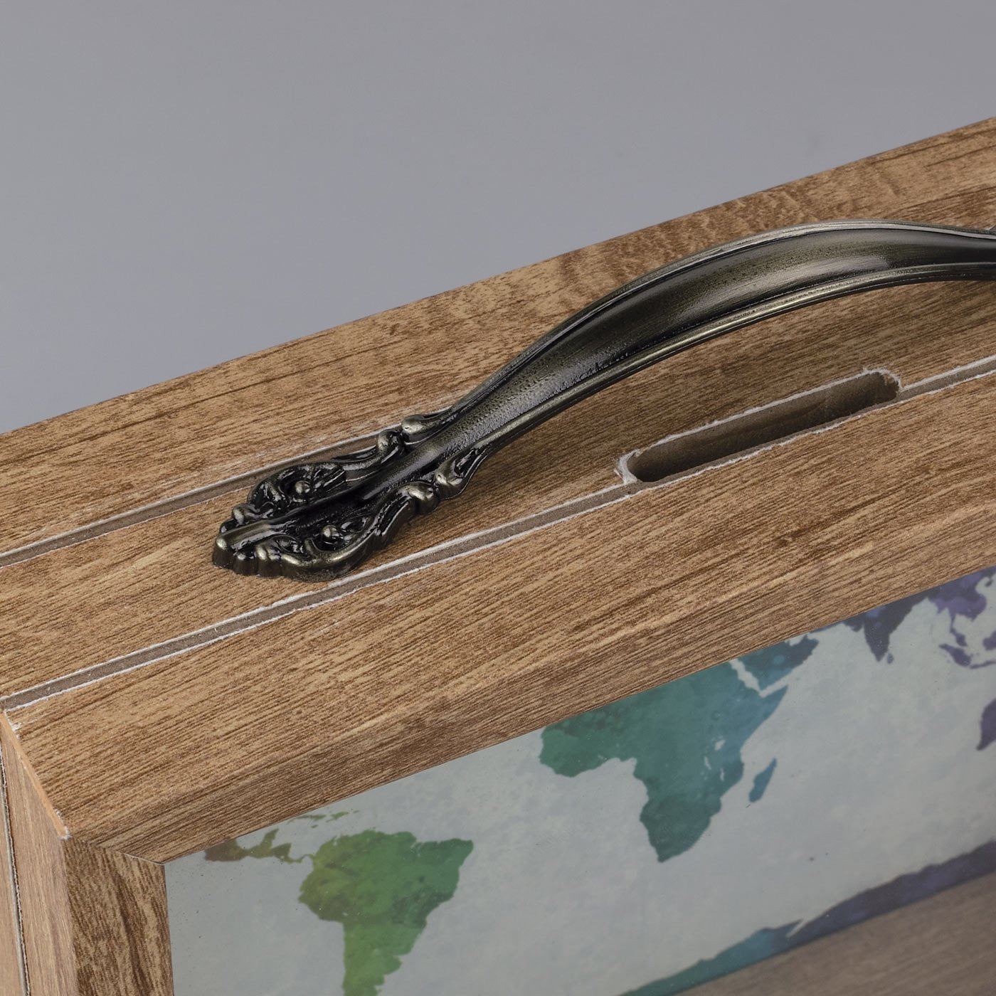 Zep Jacob Caja De Dinero Marrón Vidrio, Mdf, Madera 1 Pieza(S)