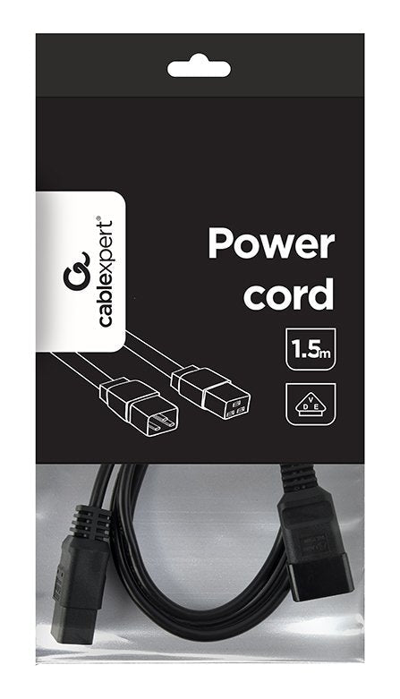 EAN 8716309079945 - Gembird PC-189-C19 cable de transmisión Negro 1,5 m C19 acoplador C20 acoplador imagen 4