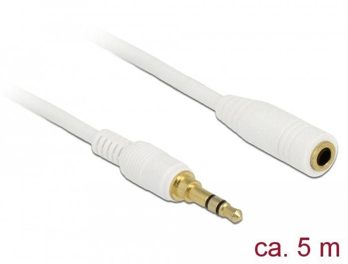 Delock 85591 Cable De Audio 5 M 3,5mm Blanco