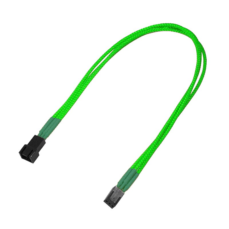 Cable De Extensión Nanoxia De 3 Pines, 30 Cm, Sencillo, Verde Neón