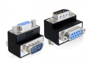 Delock Adaptador Sub-D 9 Pin Macho > Hembra 90° Angular