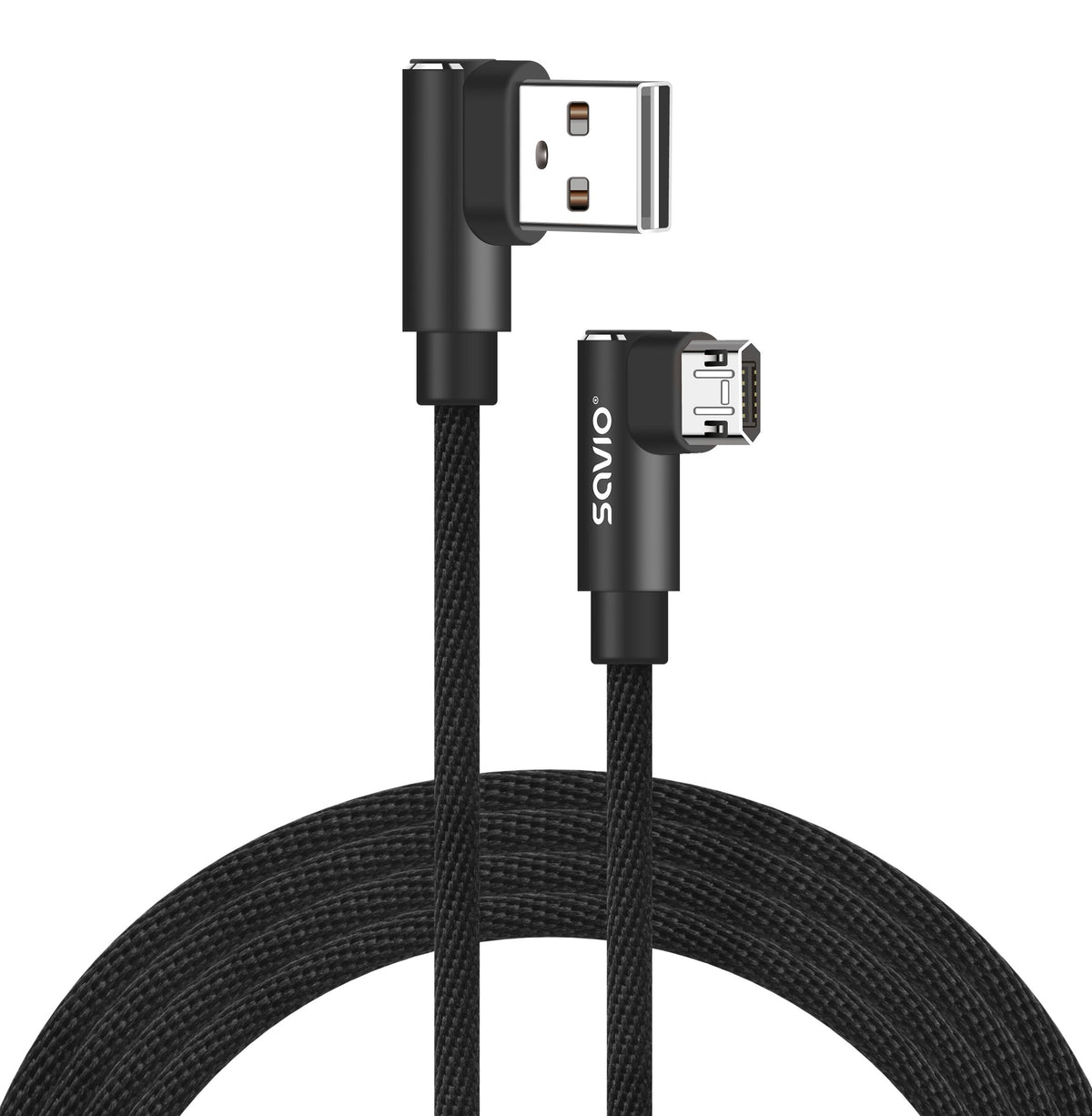 EAN 5901986047162 - Savio CL-161 dwustronny kabel USB- micro USB, 1m, ktowy, oplot cable USB USB 2.0 USB A Micro-USB A 0,48 G imagen 1