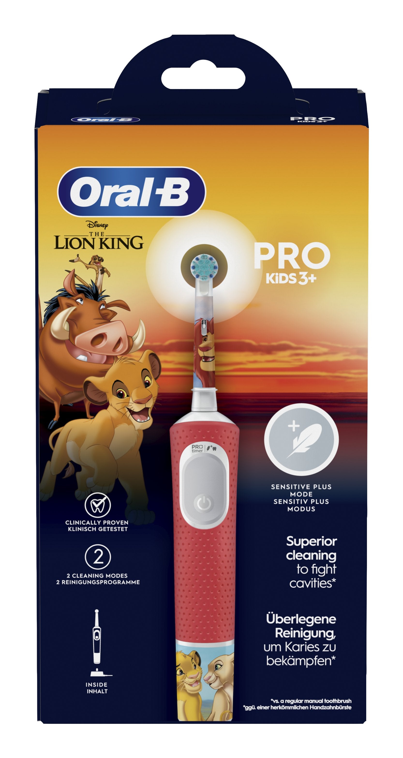 Oral-B Vitality Pro D103 Kids 3+ Lion King Czerwony