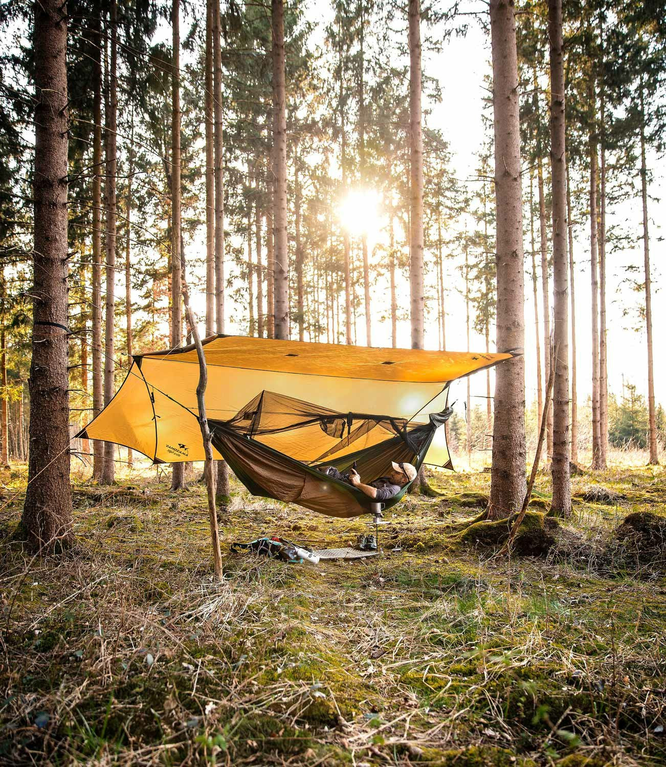 Amazonas Adventure Wing Tarp, Vela Solar (Marrón, Funda Impermeable Para Hamacas) Az-3080016