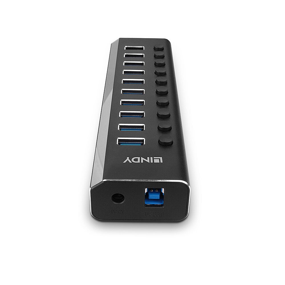 Lindy 10 Port Usb 3.0 Hub With On/Off Switches Usb 3.2 Gen 1 (3.1 Gen 1) Type-B 5000 Mbit/S Negro
