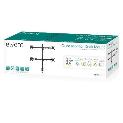 EAN 8054392615108 - Ewent EW1514 soporte para monitor 81,3 cm (32") Escritorio Negro imagen 3