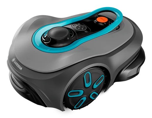 Gardena Robot Cortacésped Smart Sileno Free 1.200m² Set Gris/Turquesa, Batería Li-Ion, Con Gateway Inteligente, Tecnología Lona 19923-20