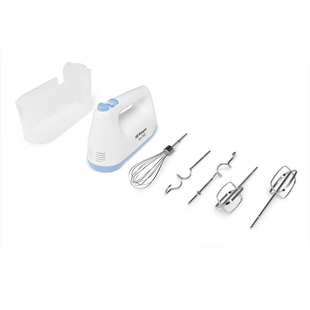 Batidora Orbegozo Ba 3750 Amasadora Panadero - Potente Y Versatil - 6 Velocidades + Turbo - Accesorios De Acero