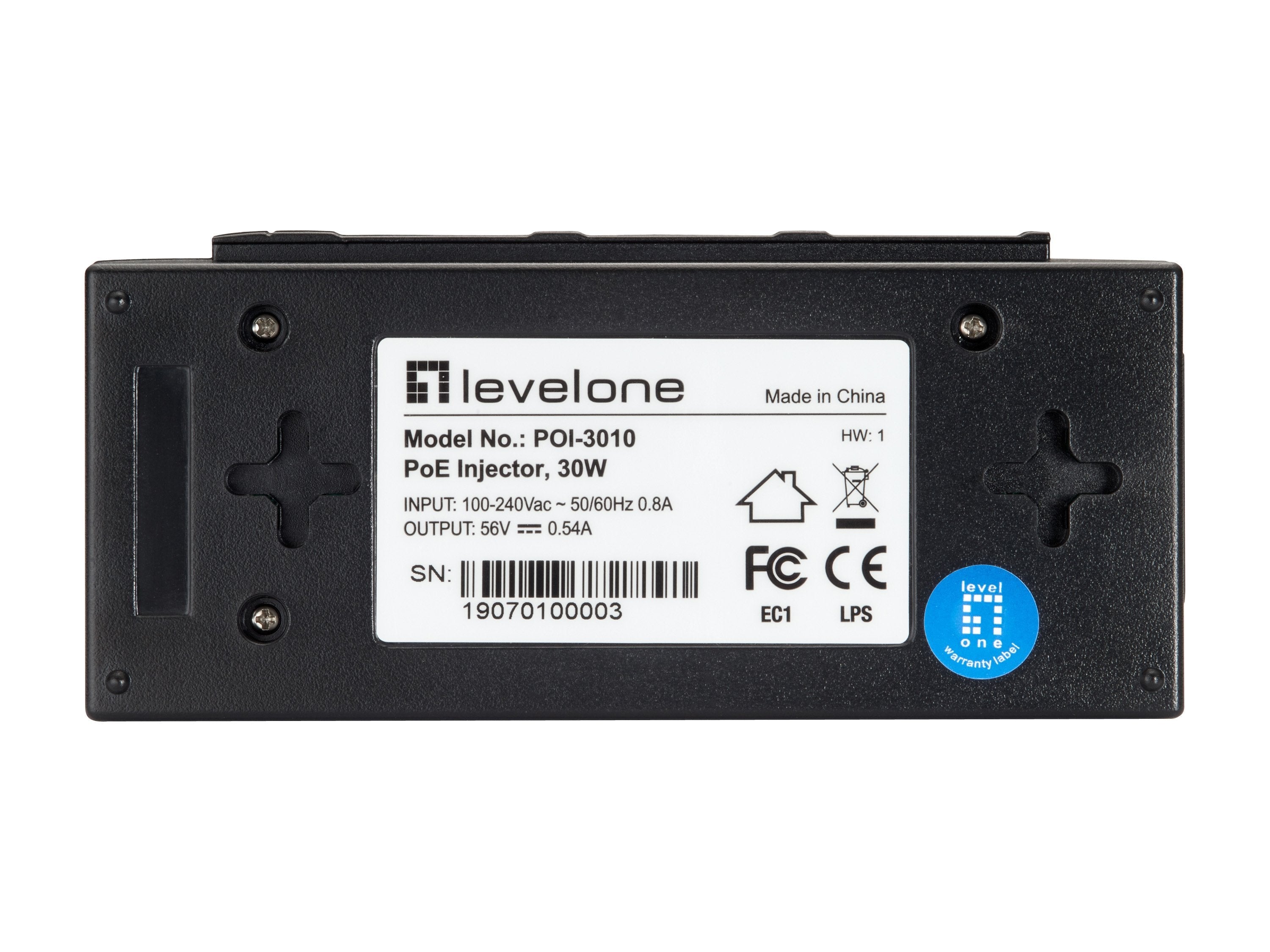 Levelone Ge Poe-Injektor Adapter Poi-3010 30w Poe