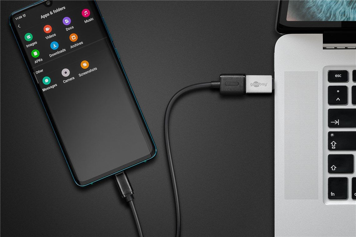 Goobay 56620 Adaptador De Cable Usb C Usb A Plata