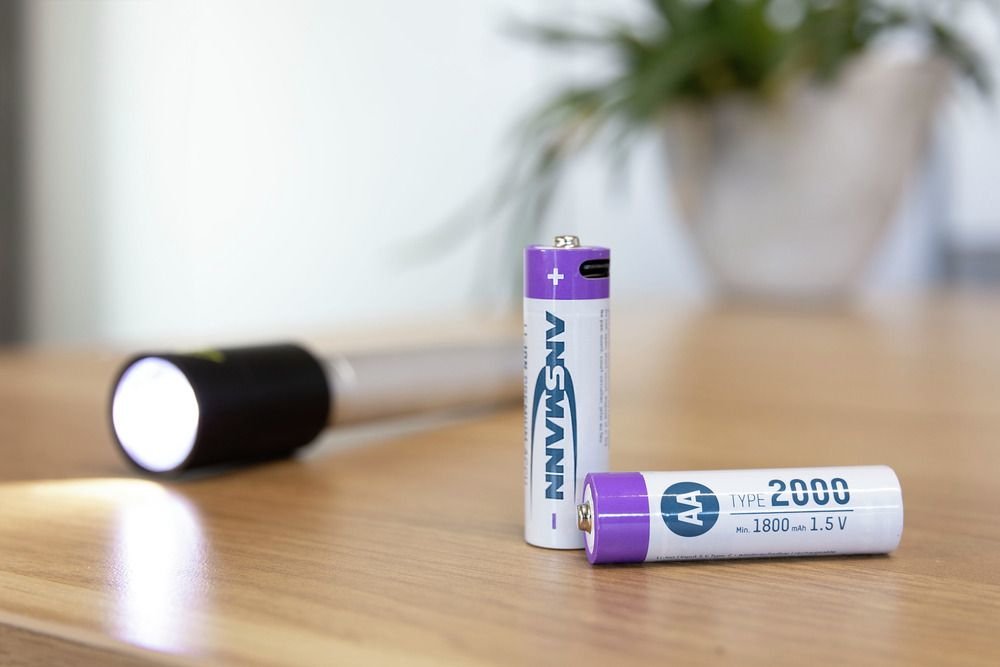 Ansmann 1312-0036 Baterías Recargables Mignon Tipo Aa 2000 (Min. 1800 Mah) Pack De 4